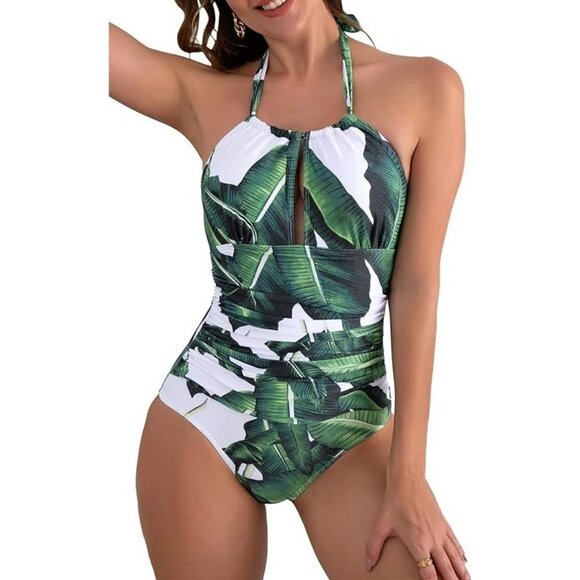 B2prity Other - B2prity Women's Slimming One Piece Halter Swimsuits Tummy Control